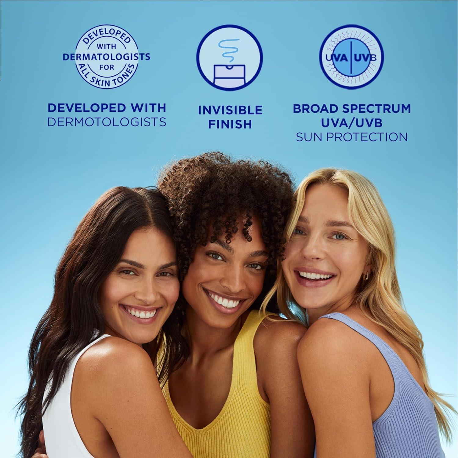 imageCoppertone Every Tone Invisible Finish Hydrating UV Defense Face Sunscreen SPF 60 with Ceramides Lightweight Blends in Clear Sunscreen for All Skin Tones 17 Fl Oz Pump Bottle
