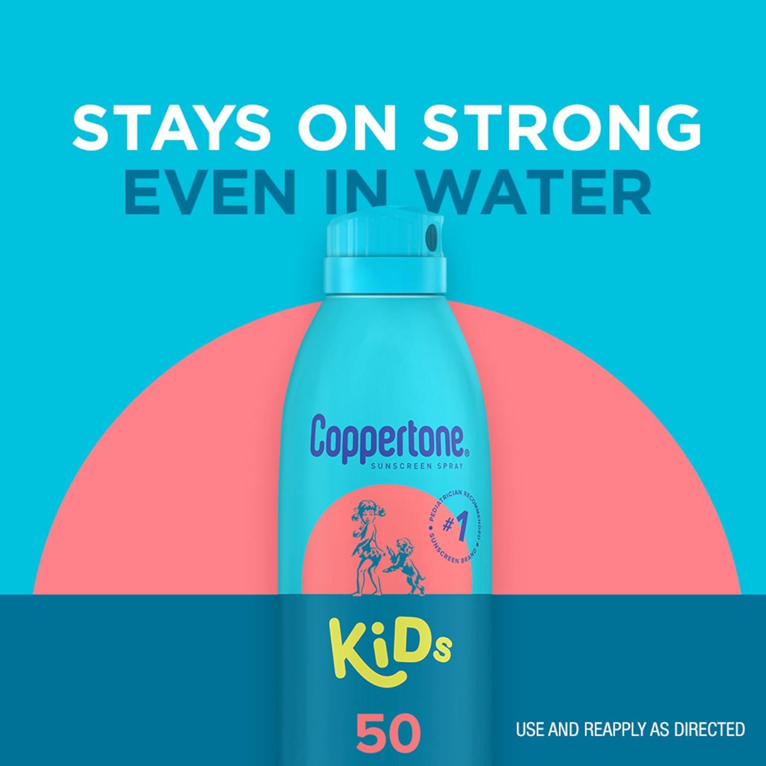 imageCoppertone KIDS Sunscreen Continuous Spray SPF 50 55 Ounce Pack of 2 Packaging may vary