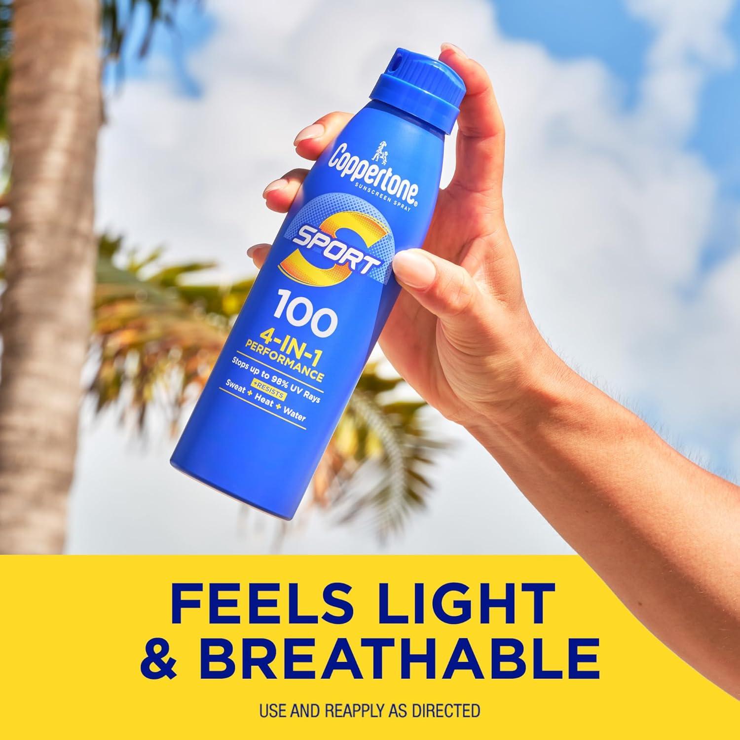 imageCoppertone SPORT Continuous Sunscreen Spray Broad Spectrum SPF 100 55 Ounce Packaging may vary