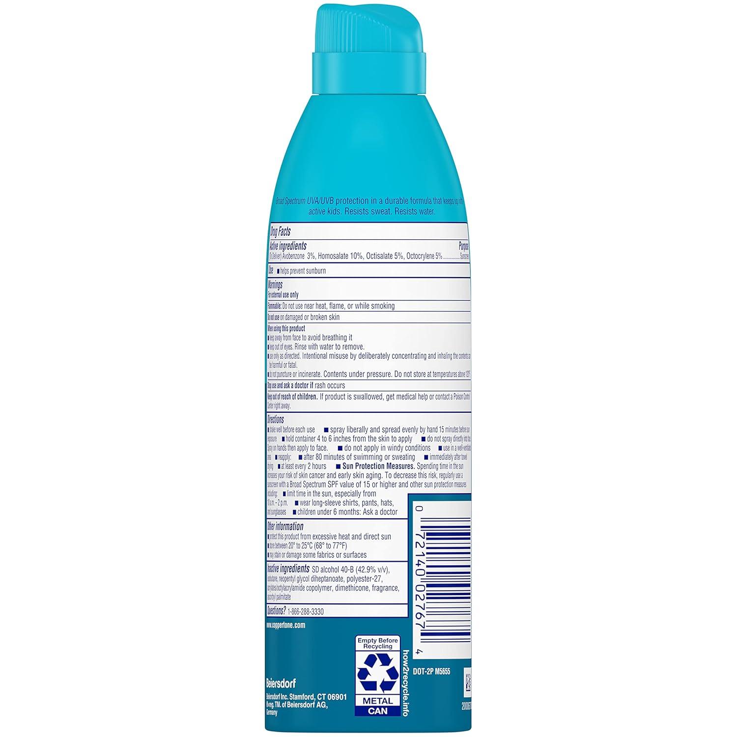 imageCoppertone SPORT KIDS Sunscreen Continuous Spray SPF 50 55 Ounce Packaging may vary