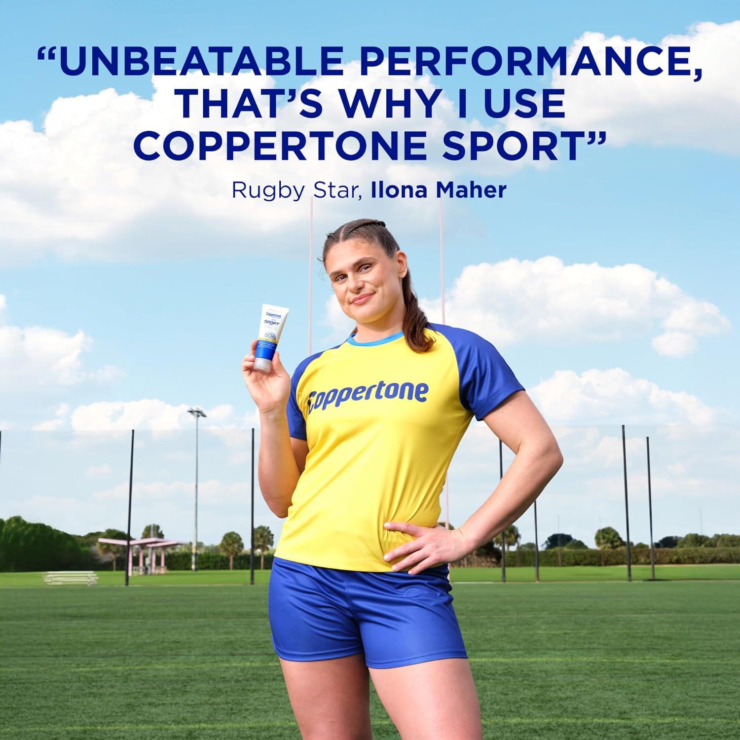 imageCoppertone Sport Face Sunscreen Lotion SPF 60 Water Resistant Sunscreen with Broad Spectrum SPF 60 Lightweight and Breathable 25 Fl Oz Tube