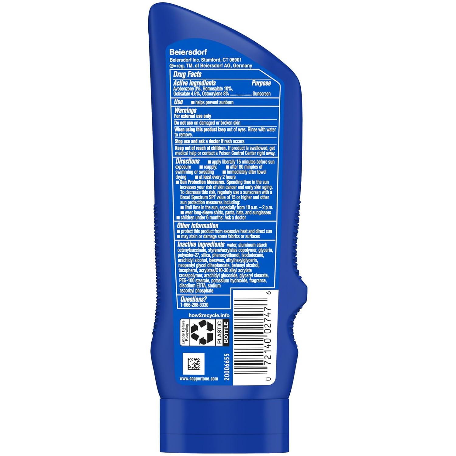 imageCoppertone Sport Sunscreen Lotion Broad Spectrum SPF 50 Sunscreen Multi Pack 7 Fl Oz Pack of 2