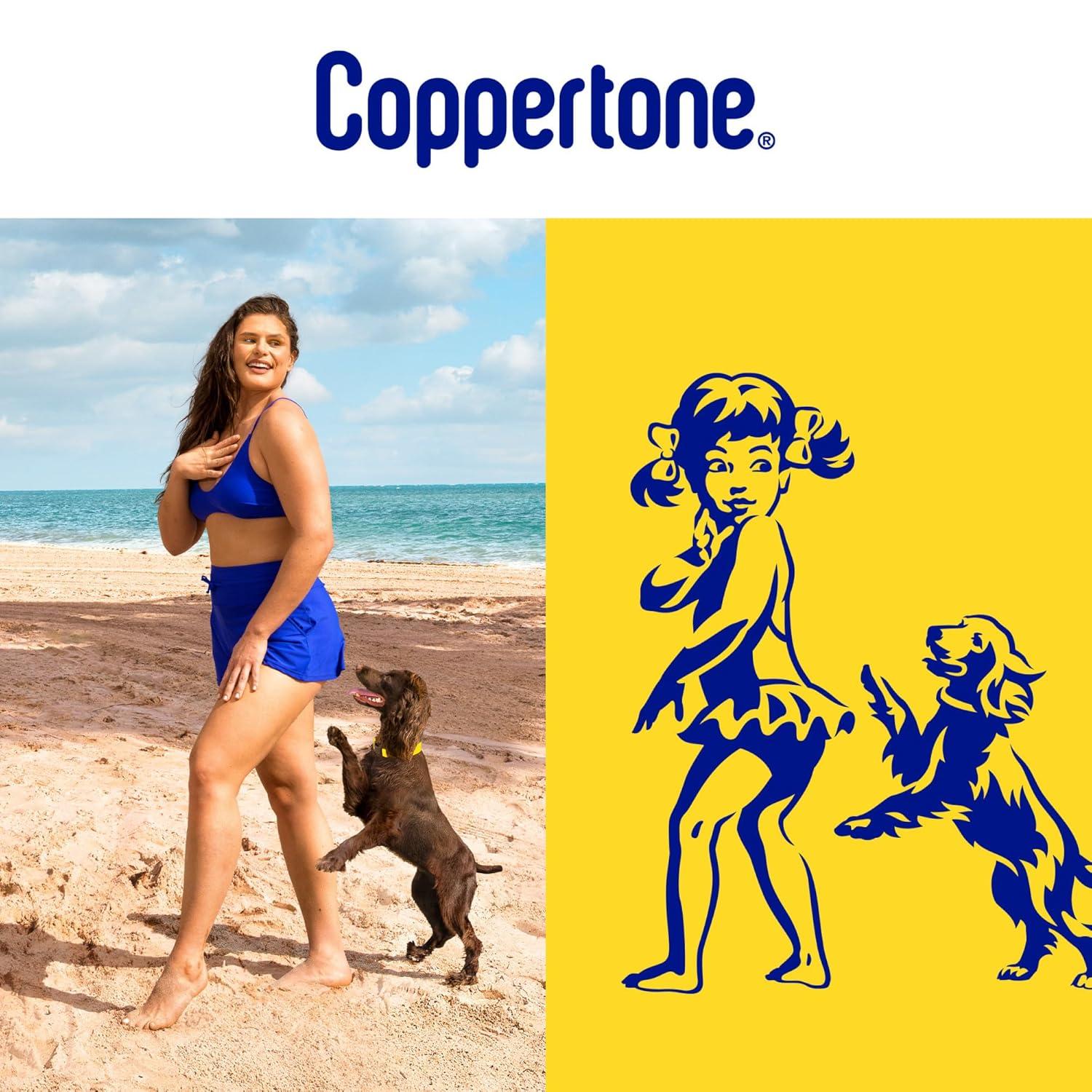 imageCoppertone Sport Sunscreen Spray SPF 50 Sweat Heat and Water Resistant Sunblock Lightweight Oxybenzone Free Spray Sunscreen Bulk Pack 55 Oz Bottle Pack of 3 Packaging May Vary