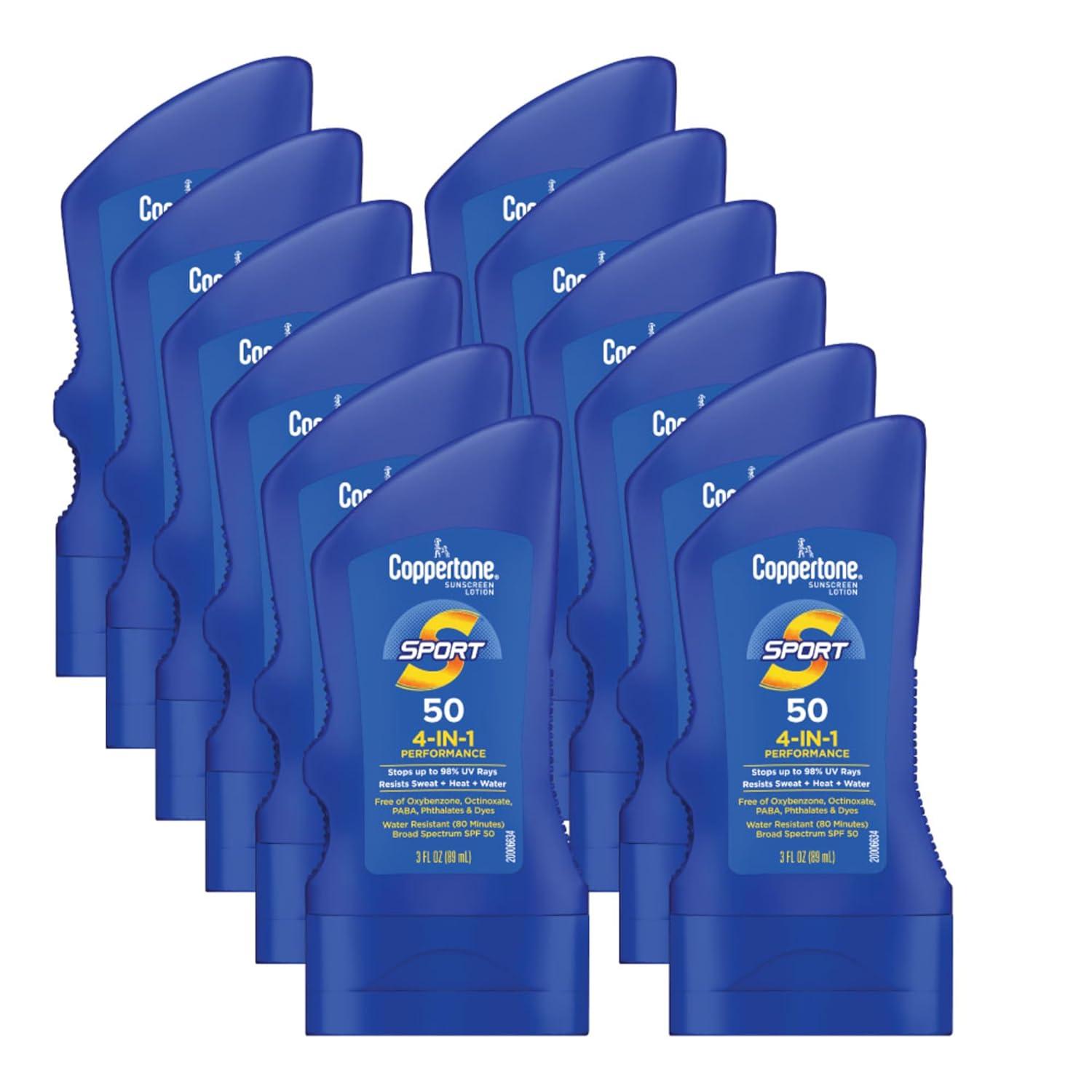 imageCoppertone Sport Sunscreen Stick SPF 40 Stick Sunscreen for Face and Body Water Resistant Travel Size 15 Oz3 Fl Oz Pack of 12