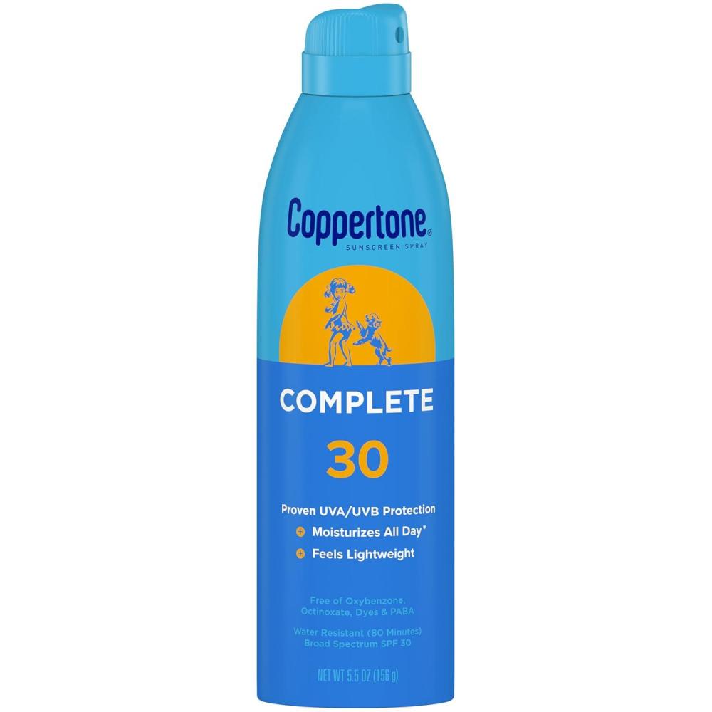 imageCoppertone Complete Sunscreen Spray SPF 30 Spray Sunscreen Body Sunscreen 55 Oz