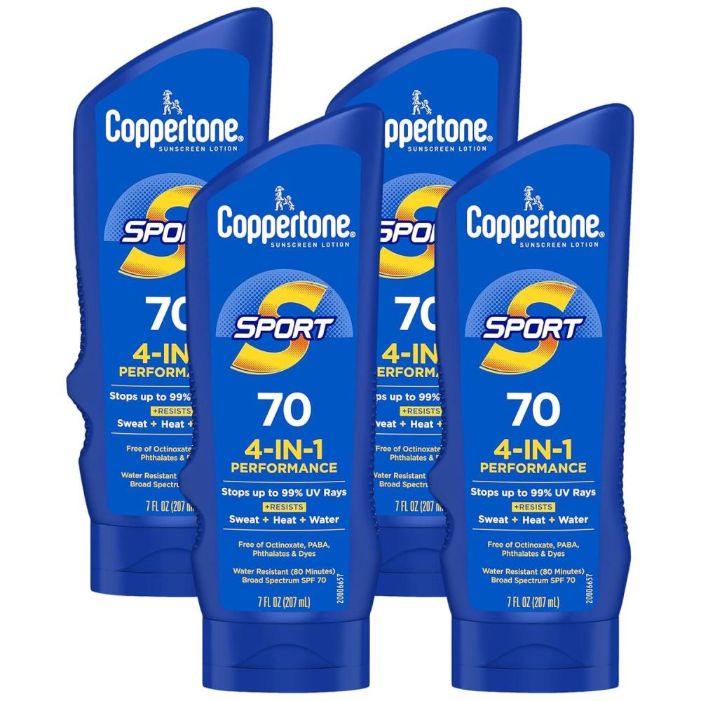 imageCoppertone SPORT Sunscreen Lotion Broad Spectrum SPF 70 7 Fluid Ounce Packaging may vary7 Fl Oz Pack of 4