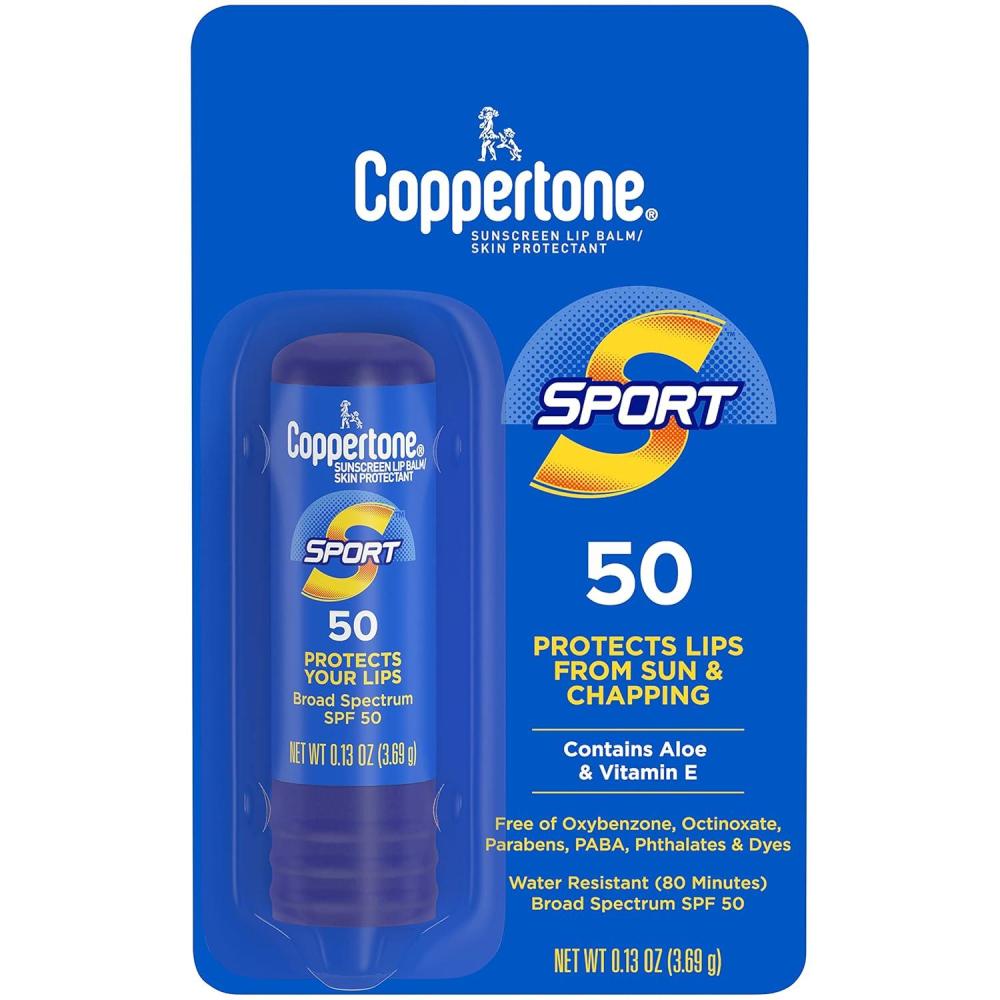imageCoppertone Sport Sunscreen Lip Balm SPF 50 Sunscreen for Lips Skin Protectant 013 Oz