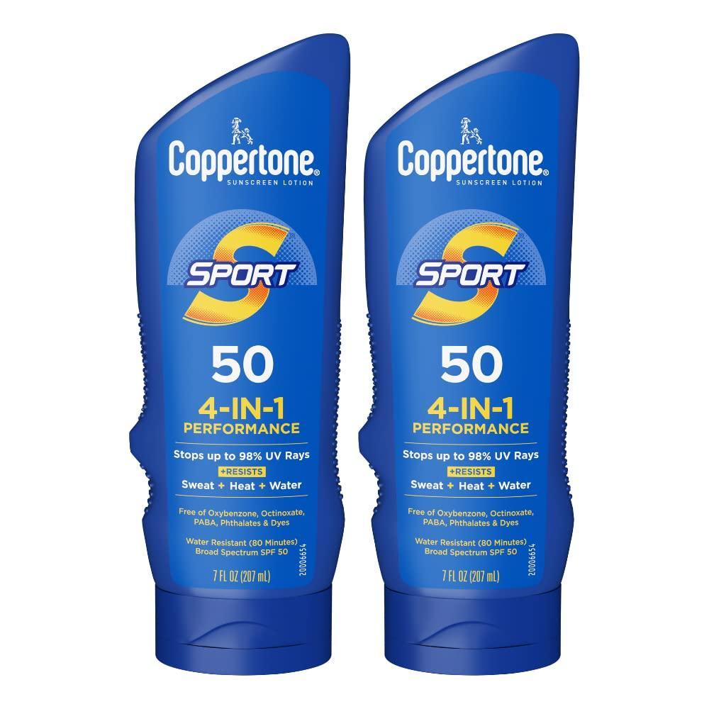 imageCoppertone Sport Sunscreen Lotion Broad Spectrum SPF 50 Sunscreen Multi Pack 7 Fl Oz Pack of 2