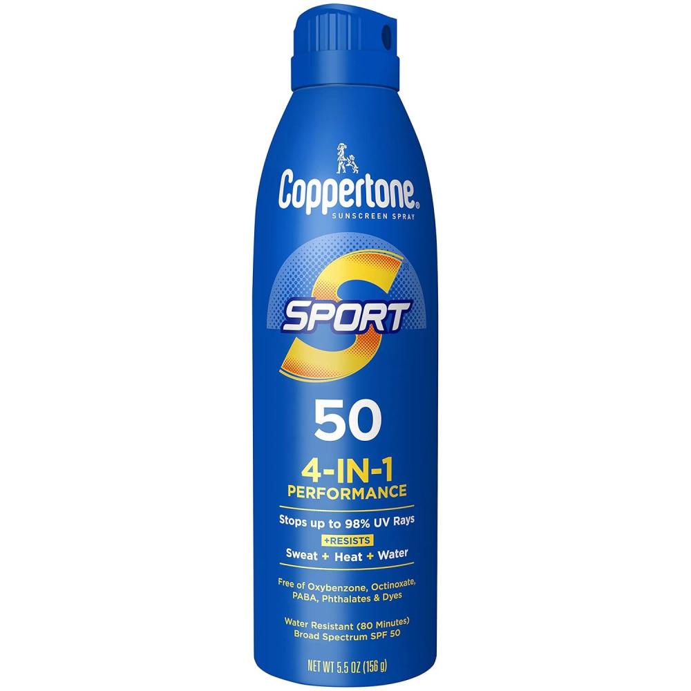 imageCoppertone Sport Sunscreen Spray Broad Spectrum SPF 50 Water Resistant Spray Sunscreen 55 Oz