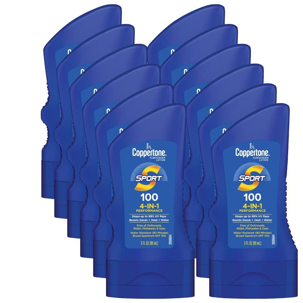 imageCoppertone Sport Sunscreen Stick SPF 40 Stick Sunscreen for Face and Body Water Resistant Travel Size 15 Oz3 Fl Oz Pack of 12