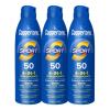 imageCoppertone Sport Sunscreen Spray SPF 50 Sweat Heat and Water Resistant Sunblock Lightweight Oxybenzone Free Spray Sunscreen Bulk Pack 55 Oz Bottle Pack of 3 Packaging May Vary