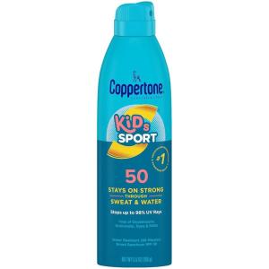 Coppertone SPORT KIDS Sunscreen Continuous Spray SPF 50 (5.5 Ounce) (Packaging may vary)