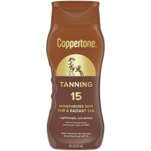 Coppertone Tanning Sunscreen Lotion, SPF 15 Broad Spectrum Sunscreen, 8 Fl Oz(8 Fl Oz (Pack of 1))