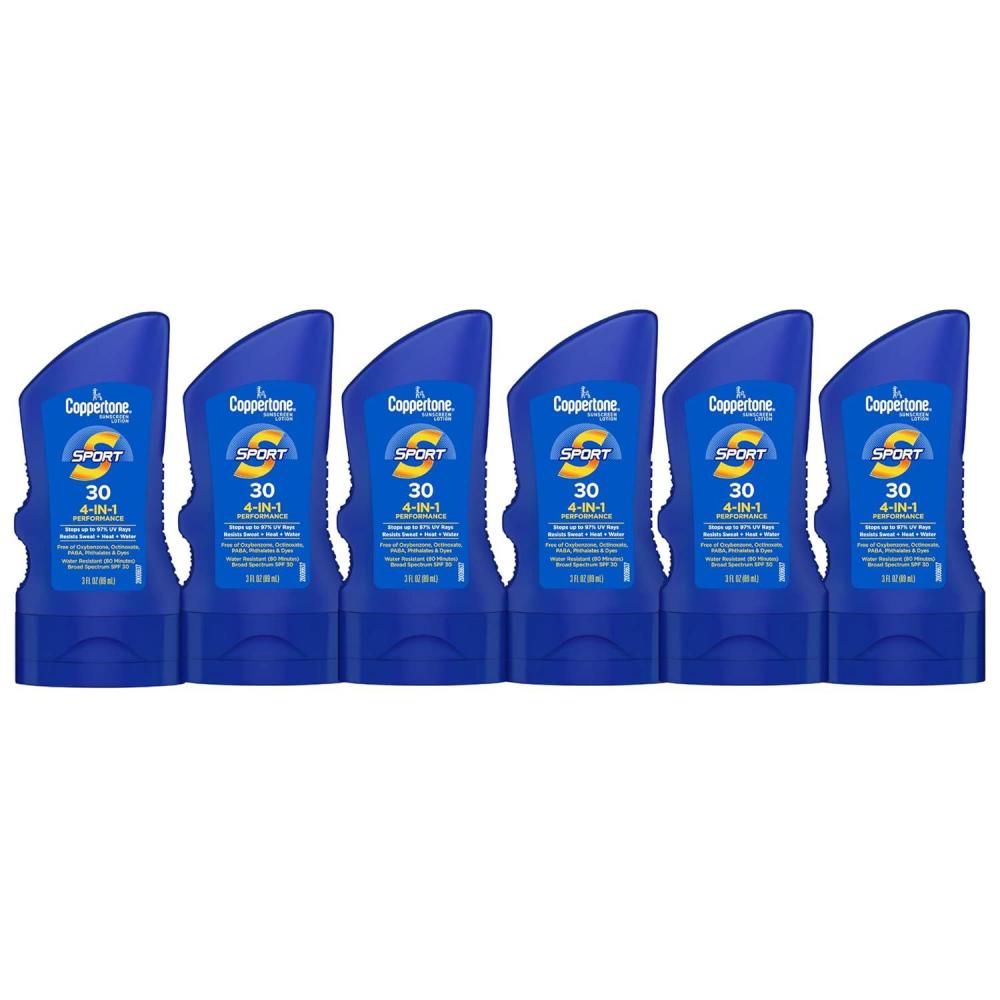 image:imageCoppertone Sport Sunscreen Lotion Broad Spectrum SPF 30 Sunscreen Multi Pack 3 Fl Oz Pack of 63 Fl Oz Pack of 6