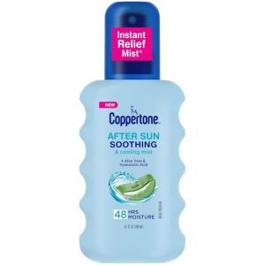 Coppertone After Sun Mist With Aloe Vera and Hyaluronic Acid, Soothing and Cooling Mist for Sun-Stressed Skin, Dermatologically Tested, Hypoallergenic After Sun Skin Care, 6.7 Oz Bottle